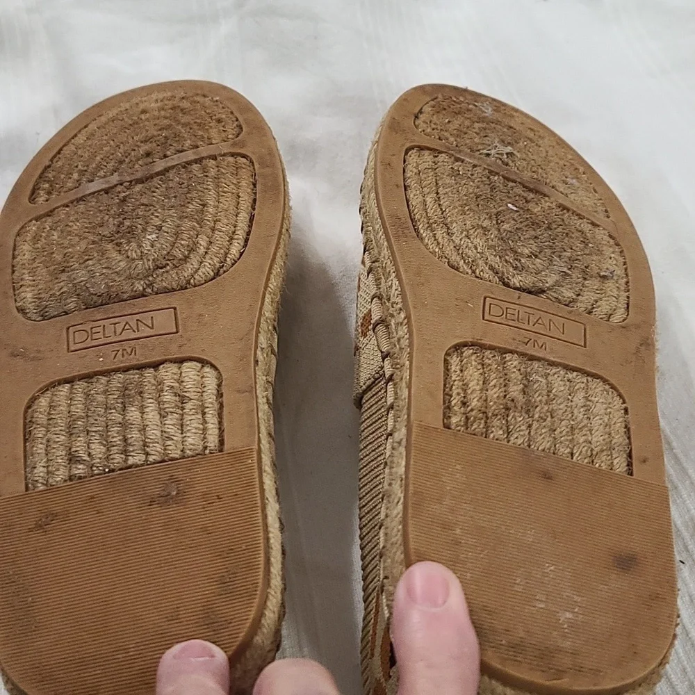 Deltan Womens Espadrille Loafers Shoes‎ Cheetah Design Size 7 EUC